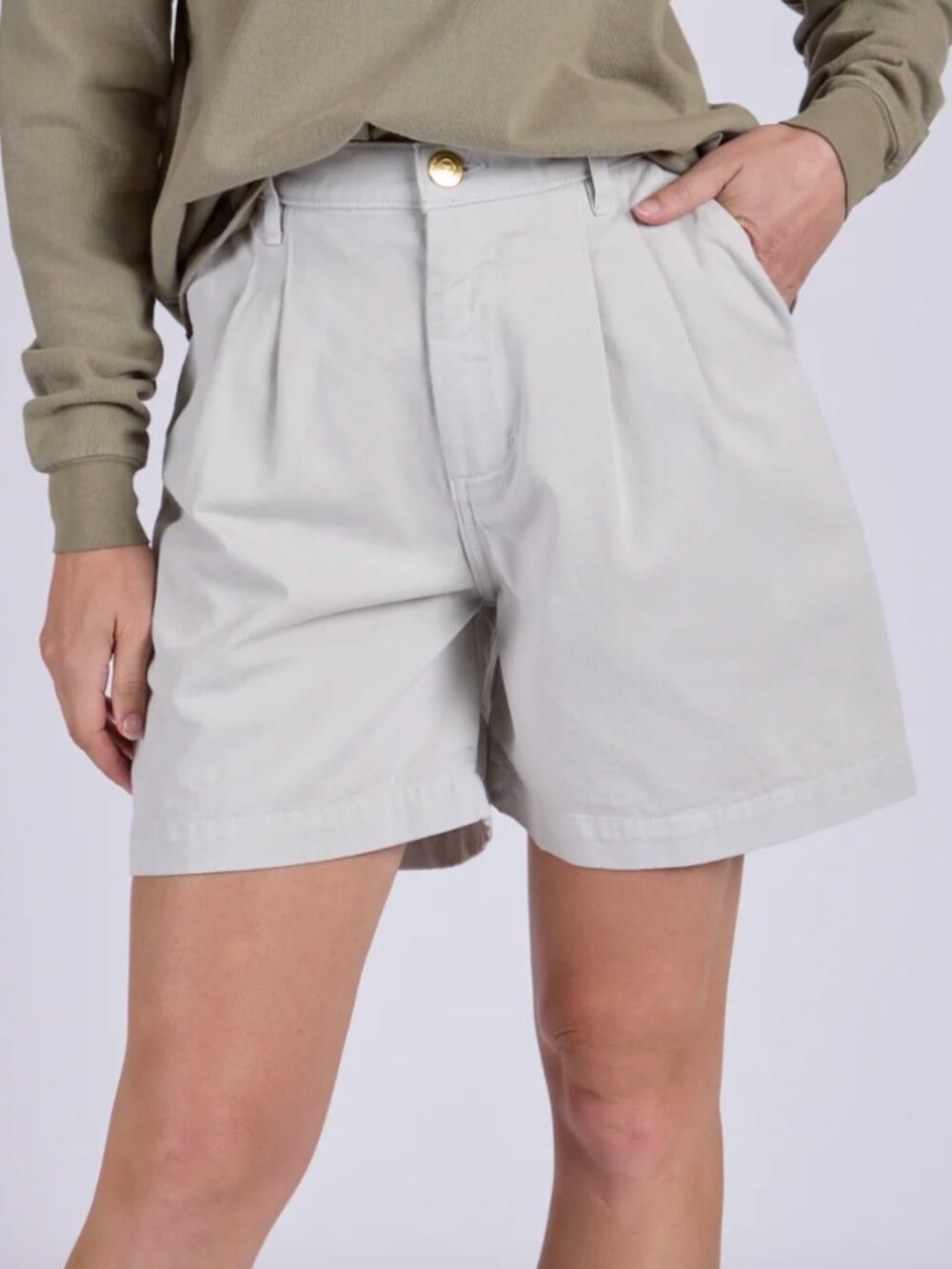 Big Bud Press Trouser Shorts Ivory